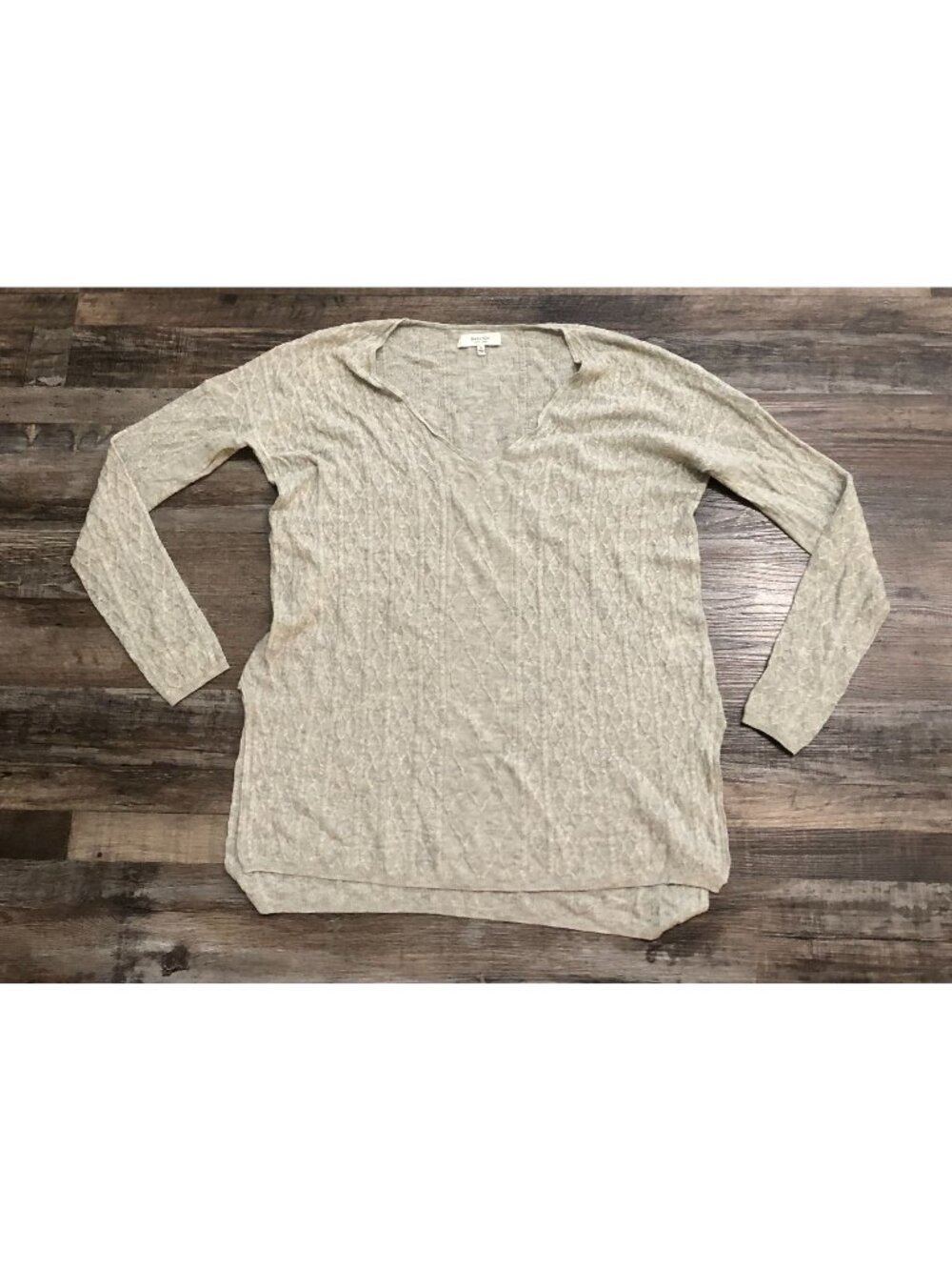 Babaton Womens XSGray N Beck Long Sleeve Lightweight Linen Shirt